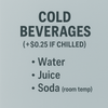 Water, Juice, Soda (room temp)